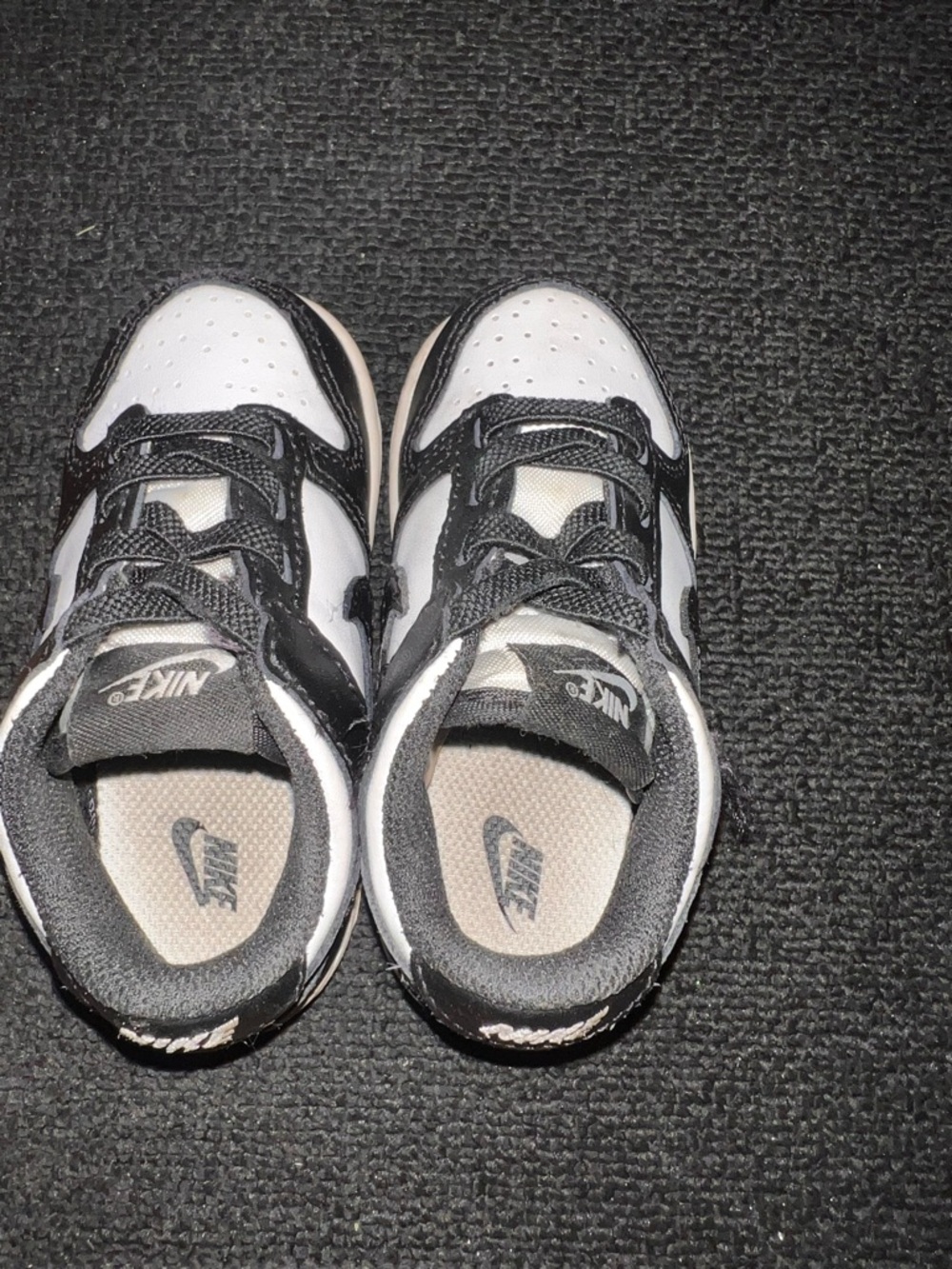 Nike Kids Black and White Lace-Up Sneakers